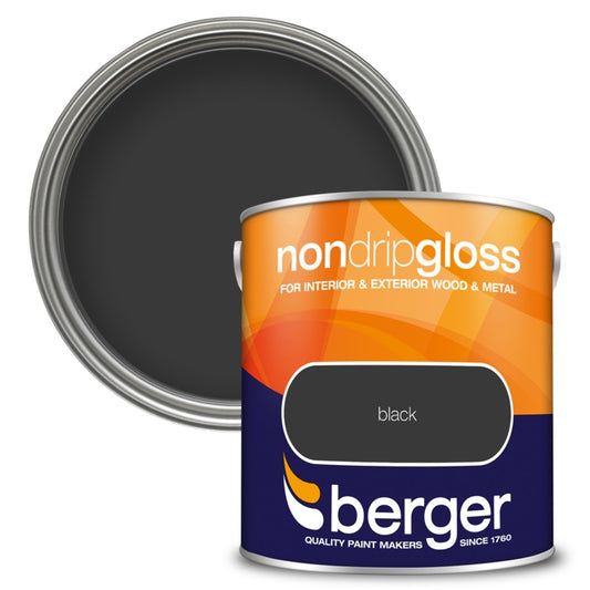 Berger Non Drip Gloss 2.5L Black