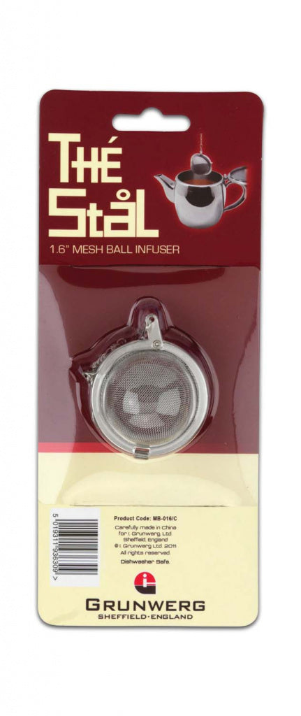 Grunwerg 1.6" Mesh Ball Tea Infuser Carded