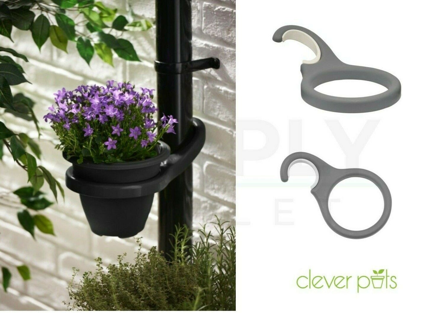 Soporte para ollas con tubo de drenaje Clever Pots