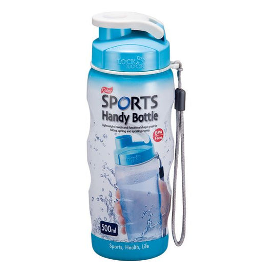 Lock & Lock Blue Sports Handy Bottle with Carry Strap