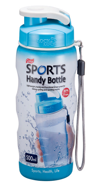 Bouteille pratique de sport bleue Lock &amp; Lock avec sangle de transport