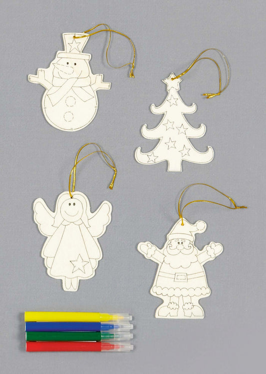 Premier Colour Your Own Characters Santa/Snowman/Angel/Tree