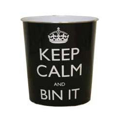 JVL Keep Calm Plastic Bin