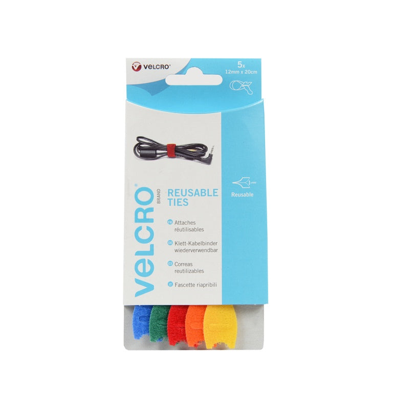 VELCRO® Brand Adjustable Ties Pack 5