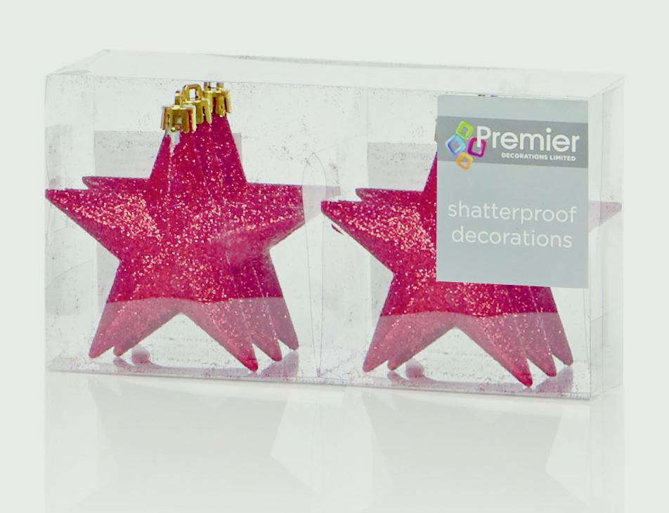 Premier 100mm Glitter Stars Pack 6