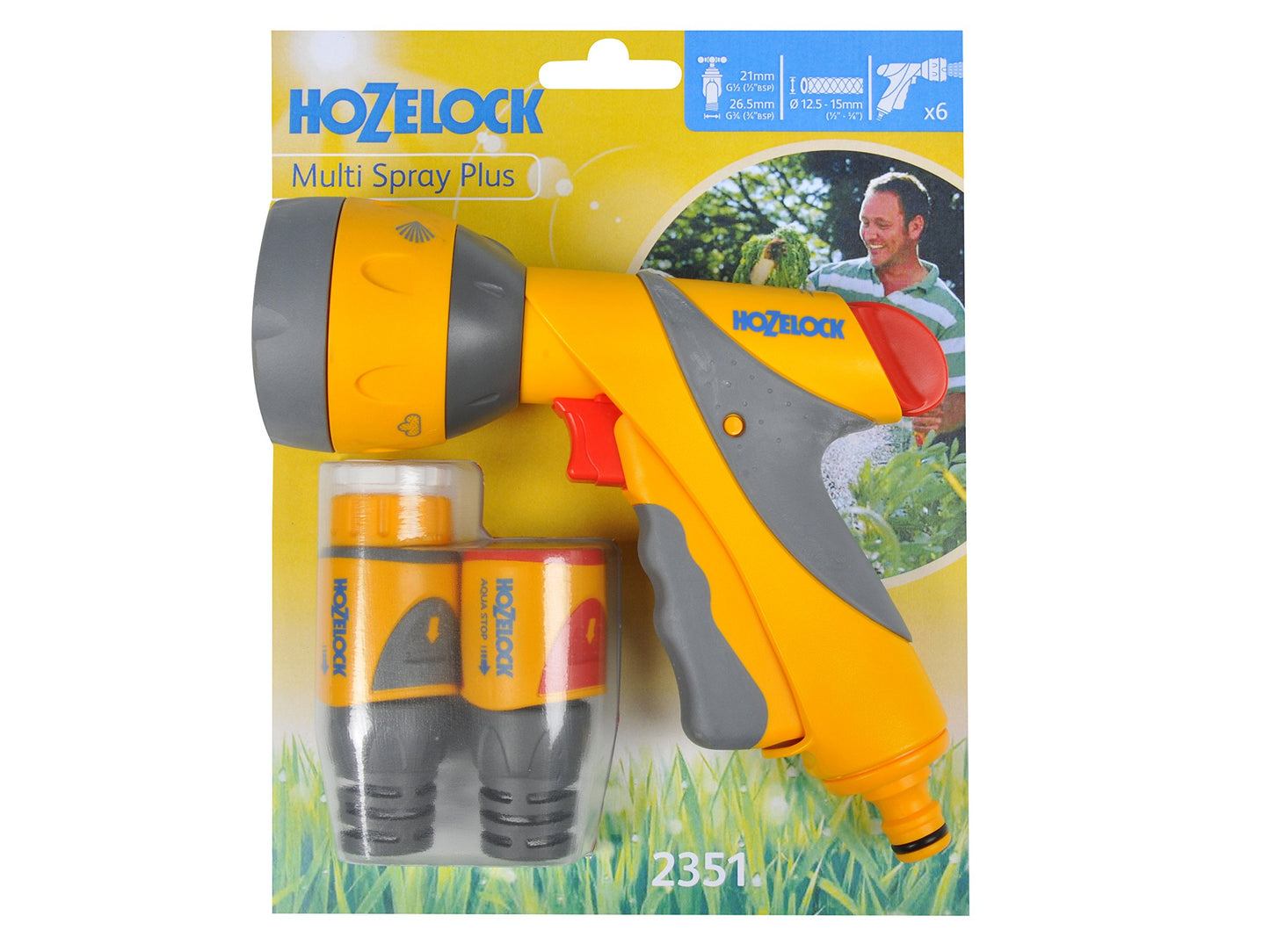 Hozelock Multi Spray Plus Gun & Fittings Set