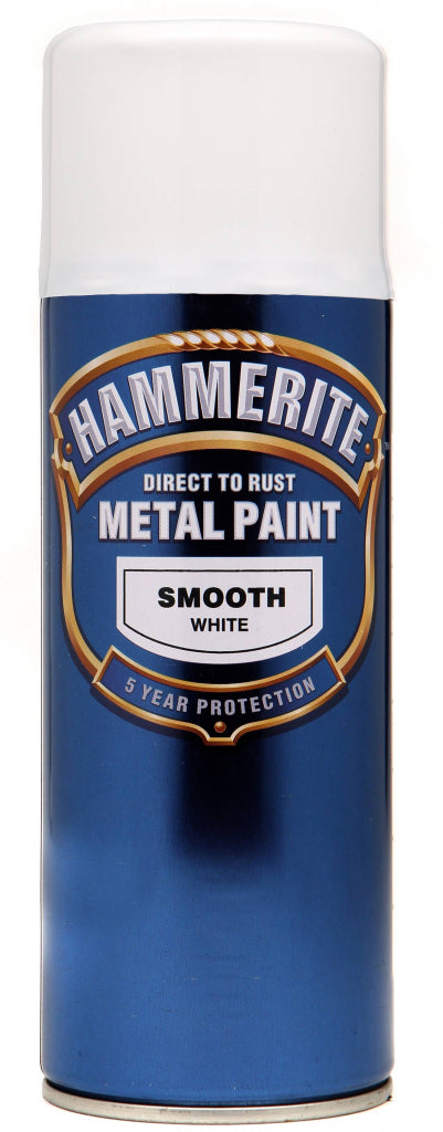 Peinture métal Hammerite 400 ml aérosol blanc lisse