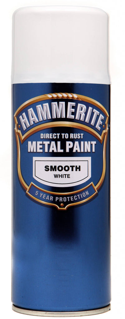 Hammerite Metal Paint 400ml Aerosol Smooth White