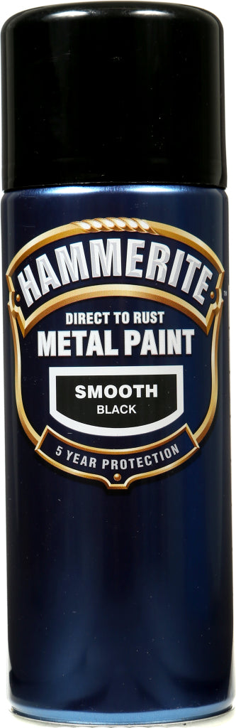 Hammerite Pintura Metal 400ml Aerosol Negro Liso