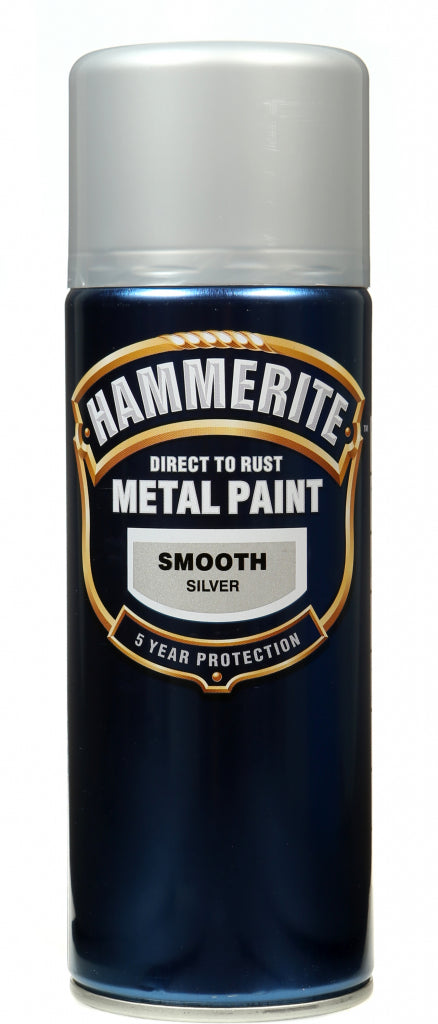 Peinture métal Hammerite 400 ml aérosol argent lisse