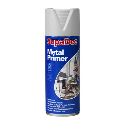 SupaDec Metal Primer Spray 400ml (Grey)