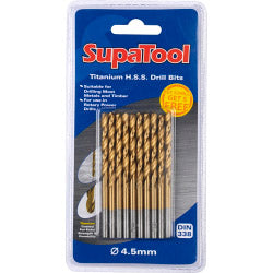 SupaTool Titanium Coated HSS Drill Bits