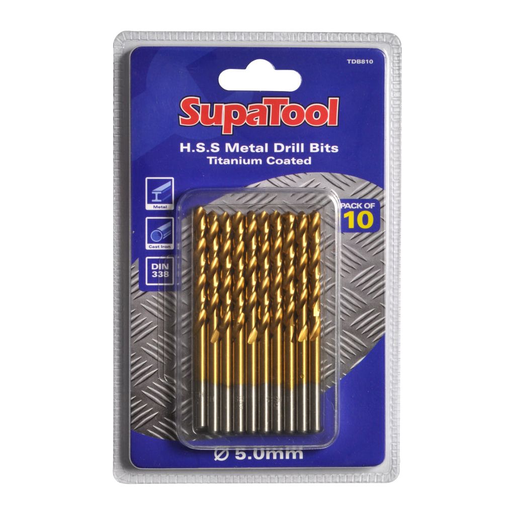 SupaTool Titanium Coated HSS Drill Bits 3x61mm