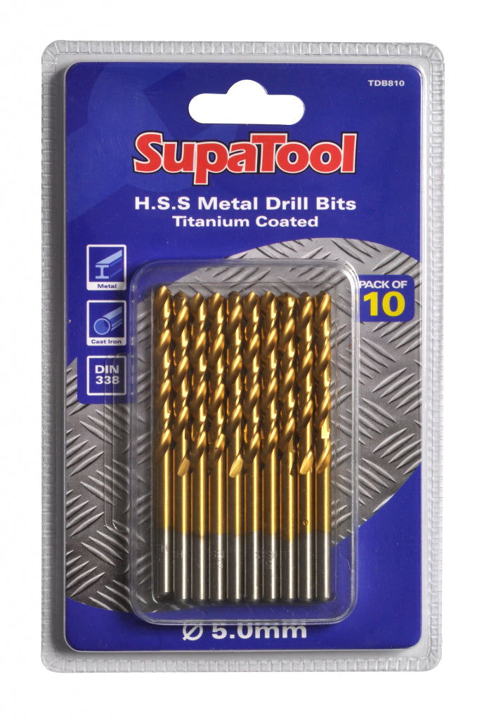 SupaTool Brocas HSS recubiertas de titanio 3x61 mm