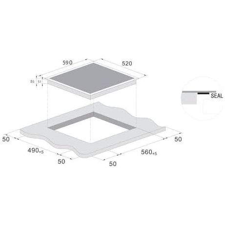 Candy 60cm 4 Zone Induction Hob