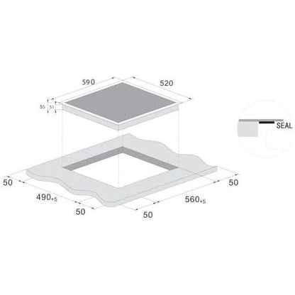 Candy 60cm 4 Zone Induction Hob