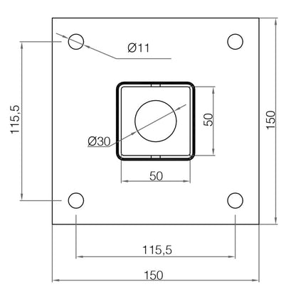Picardy Bolt-Down Post Support