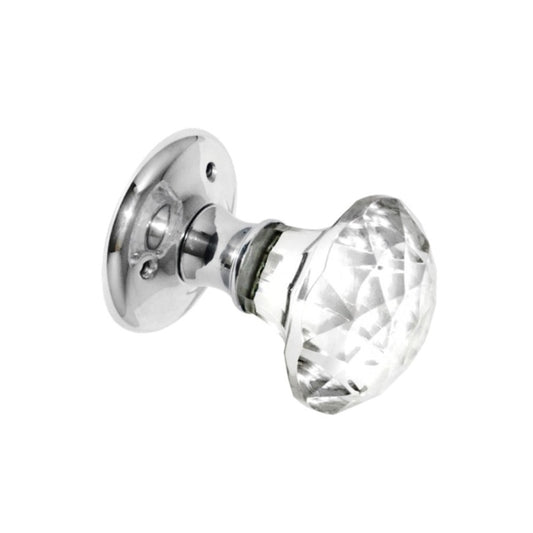 Securit Glass Solitaire Mortice Knobs CP