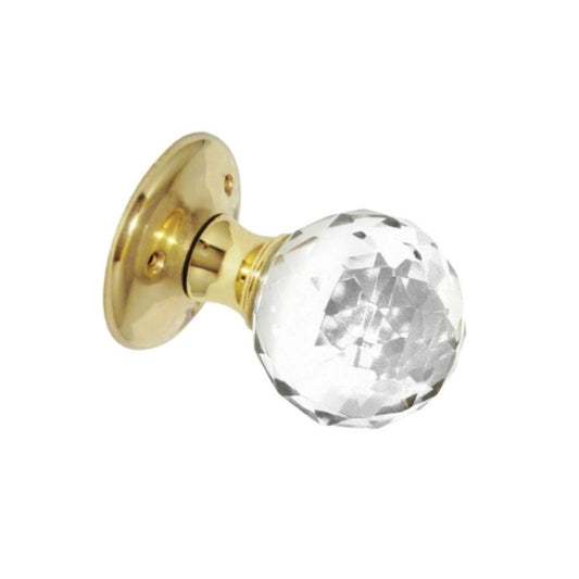 Securit Glass Ball Mortice Knobs PB