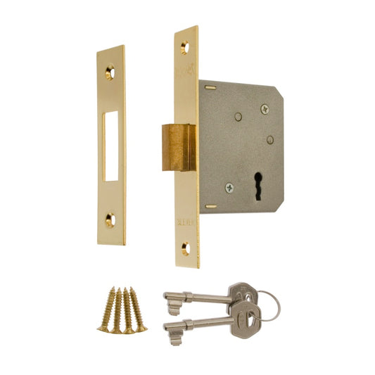 Era 3 Lever Deadlock 3" Brass Effect