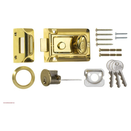 Era Traditional Nightlatch Brass Effect Body Brass Effect 60mm