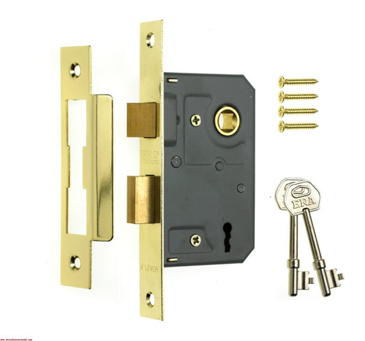 Era 3 Lever Sashlock 3" Brass Effect