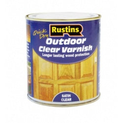 Rustins Quick Dry Outdoor Clear Varnish Satin 250ml