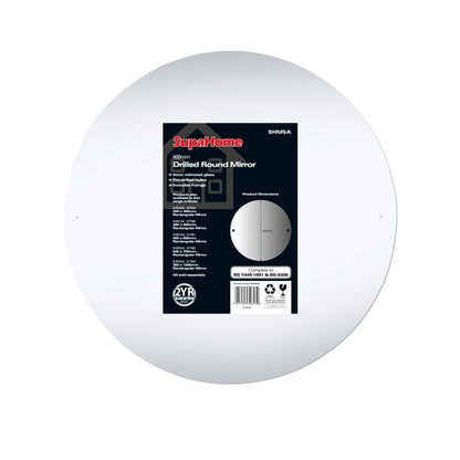 SupaHome Drilled Round Mirror 400mm