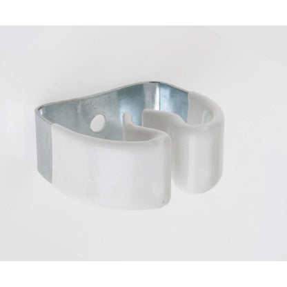 Rothley Broom Holder Zinc Plated with White Vinyl Coating