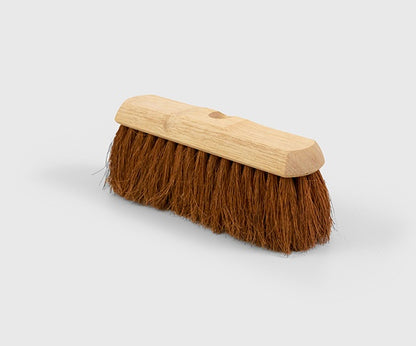 Hill Brush Broom Head - Plain Stock, Filled Natural Coco 10"
