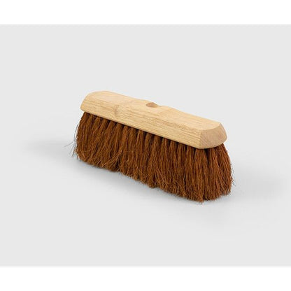 Hill Brush Broom Head - Plain Stock, Filled Natural Coco 10"