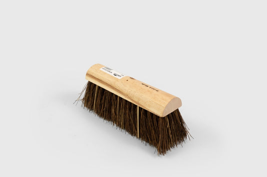 Hill Brush Yard/Garden Broom - Plain Stock, Extra Stiff Cane/Bassine