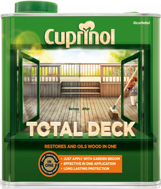 Cuprinol Total Deck Restaurador y Aceite 2.5L Transparente