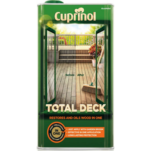 Cuprinol Total Deck Restaurateur &amp; Huile 5L