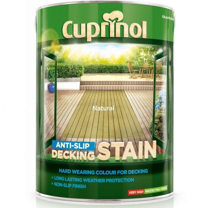 Lasure antidérapante pour terrasse Cuprinol 5L Naturel