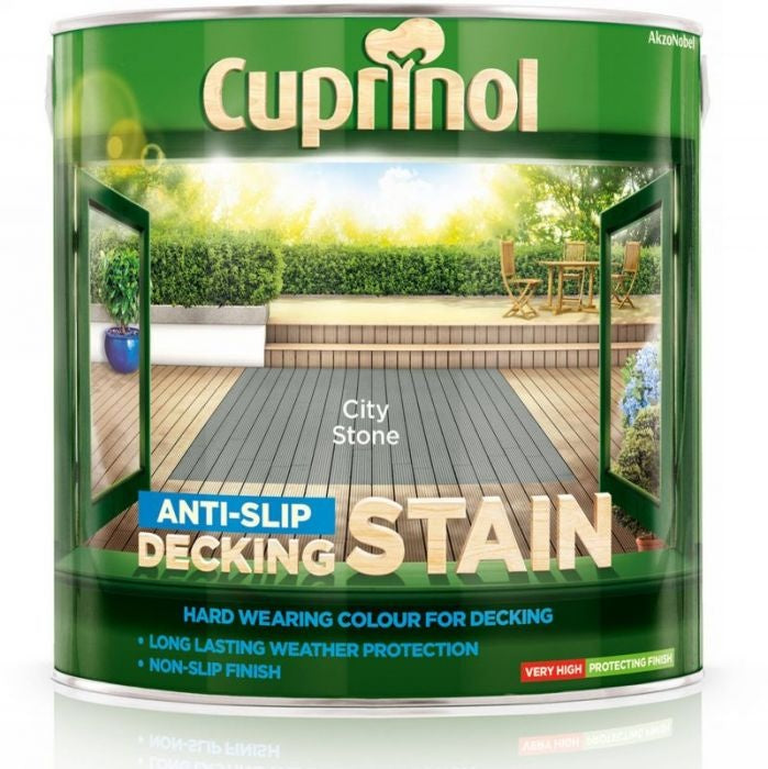 Cuprinol Anti Slip Decking Stain 2.5L City Stone