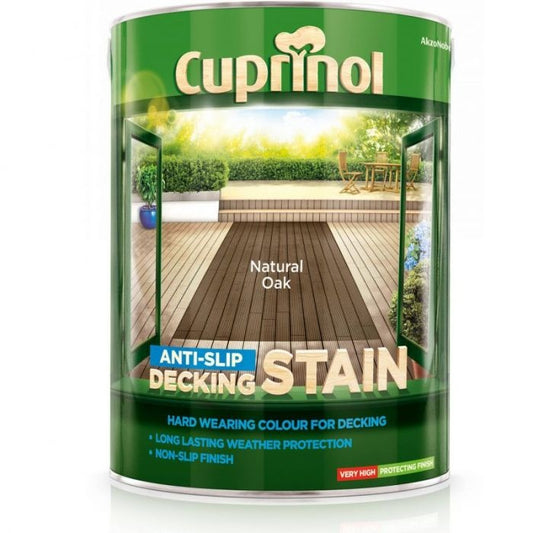 Cuprinol Anti-Slip Decking Stain 5L Natural Oak
