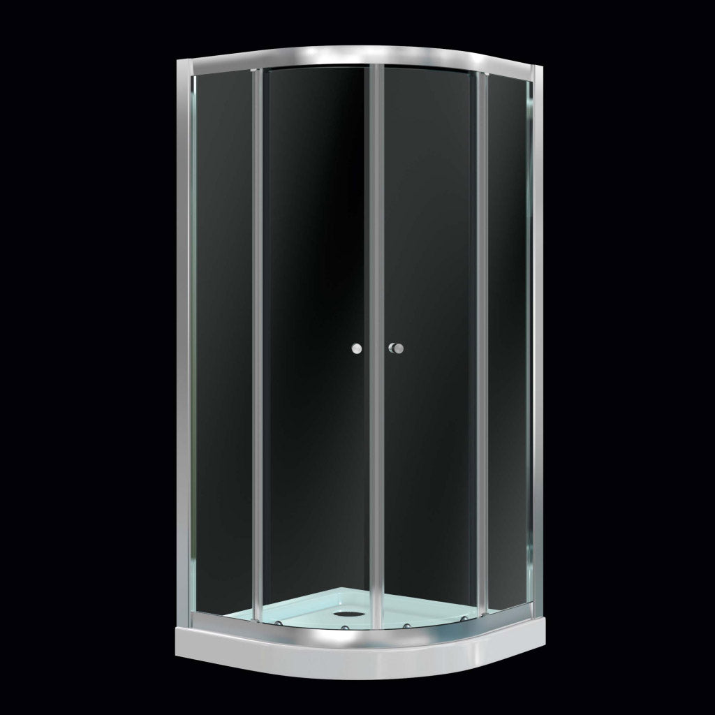 SupaPlumb Twin Sliding Door Shower Enclosure Quad