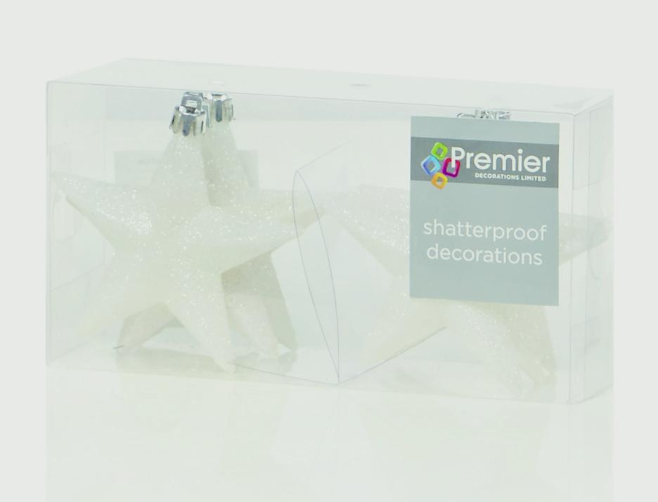 Premier 100mm Glitter Stars Pack 6