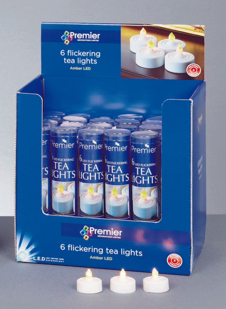 Premier Flickering LED Tealights