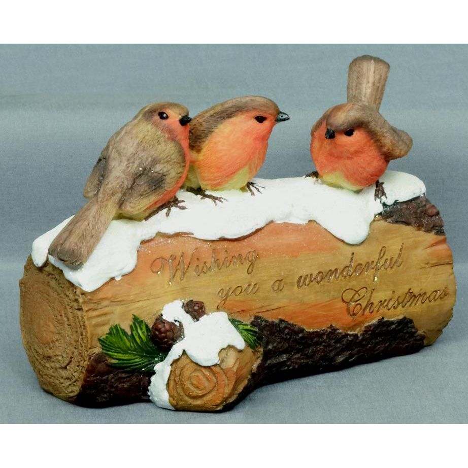 Premier Robins On Log