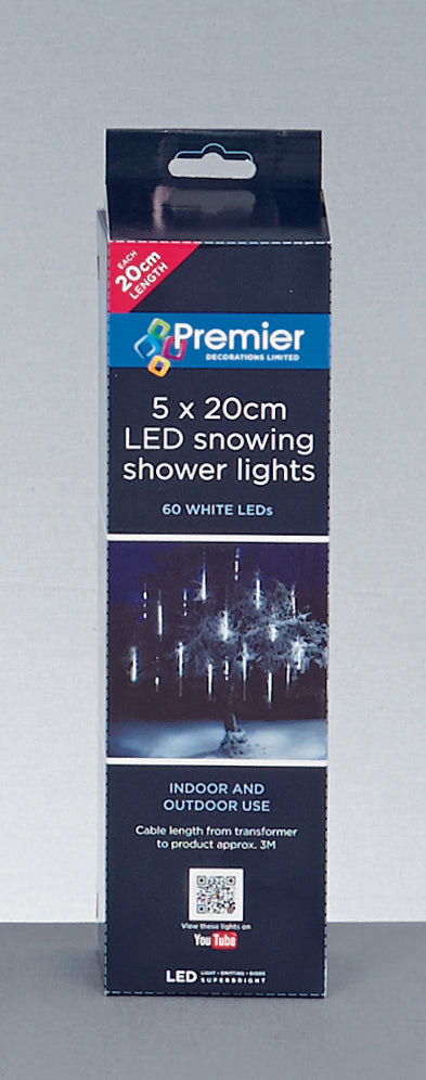 Premier Snowing Showers Light 60 White LEDs