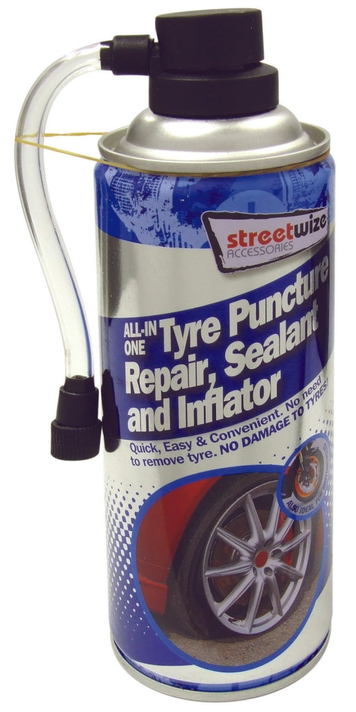 Streetwize Tyre Puncture Repair, Sealer & Inflator