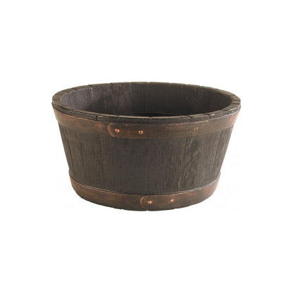 Sankey Round Oak Barrel Planter 49cm