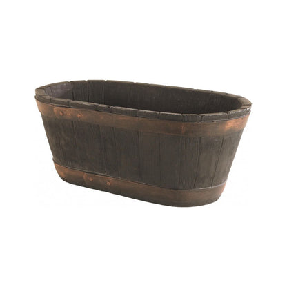 Sankey Oak Barrel Trough Effect 60.5cm L x 34cm W x 25cm H
