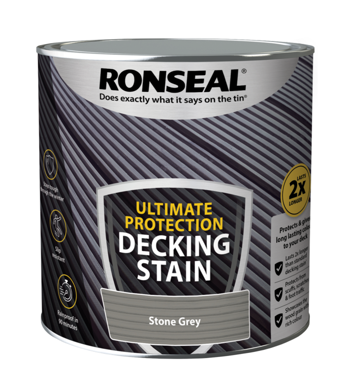 Ronseal Ultimate Protection tinte para terrazas, 2,5 L, gris piedra