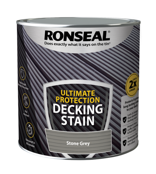 Ronseal Ultimate Protection Teinture pour terrasse 2,5 L Gris pierre