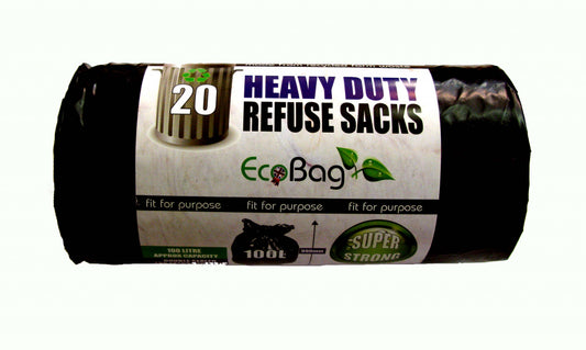 Ecobag Heavy Duty Refuse Sacks Black