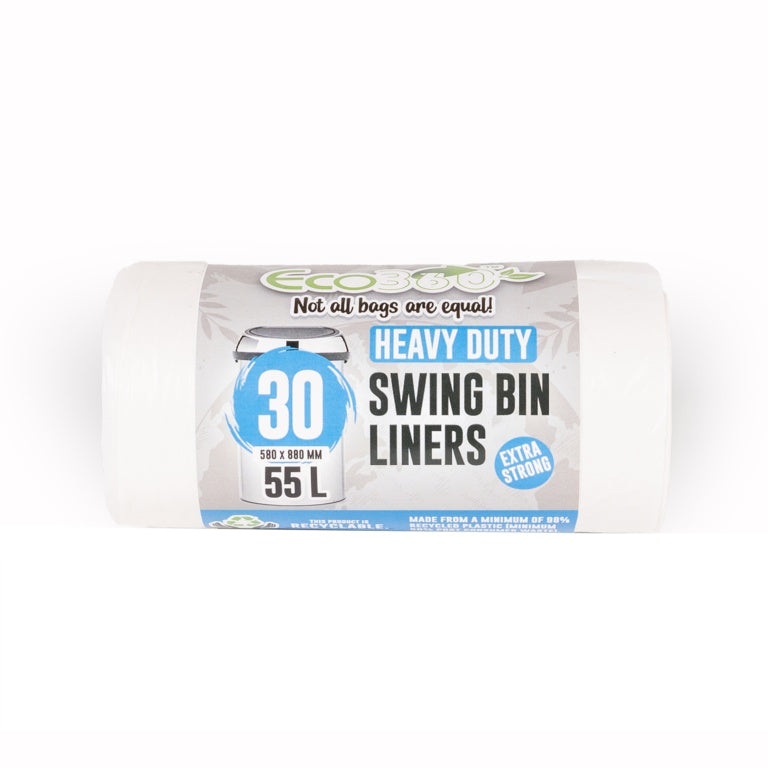 Ecobag 30 Heavy Duty Swing Bin Liners White