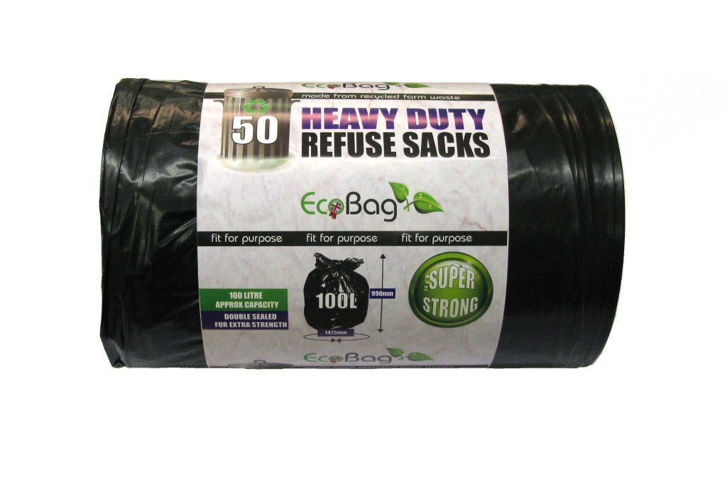 Ecobag Heavy Duty Refuse Sacks Black